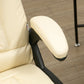 Heated Massage Office Chair, Ergonomic High Back Swivel Executive Chair with Vibration, Leather, Beige