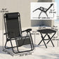 Zero Gravity Chair Set of 2 Patio Chair with Side Table Cupholders and Pillows for Pool, Backyard, Lawn, Blue