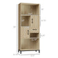 59" Bookcase, Storage Bookshelf with Cabinets, Drawer and Open Compartments, Freestanding Display Shelves for Home Office, Living Room, Study, Nature Wood