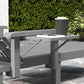 Set of 2 Tanning Chair, 5 Positions Adjustable Outdoor Lounge Chairs with Foldable Side Table, Dark Grey