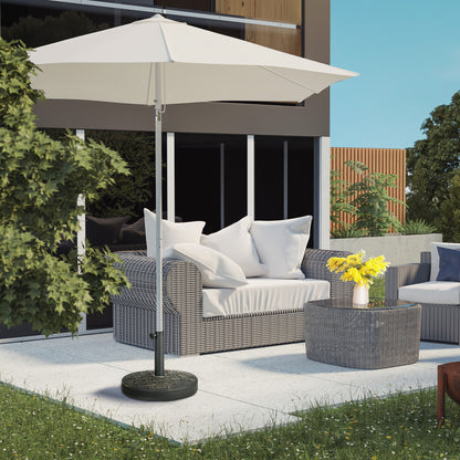 40lb Bronze Concrete Umbrella Base with Rattan Effect