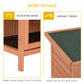 54"L 2-Story Large Rabbit Hutch Bunny Cage Wooden Pet House Small Animal Habitat with Lockable Doors, No Leak Tray and Waterproof Roof for Outdoor/Indoor Orange