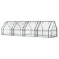 Portable Mini Greenhouse Tunnel Growing Tent Plants Flower Warm House w/ Zippered Roll-up Doors, Clear