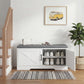 Shoe Bench with Cushion Shoe Storage Bench with Doors Adjustable Shelves for Entryway, White