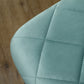 Dining Chairs Set of 4, Upholstered Dining Room Chairs with Steel Legs, Modern Kitchen Chair for Dining Room, Green
