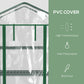 27" x 20" x 65" Portable Greenhouse with 4 Tier Shelves and Wheels, Outdoor Hot House Plant Flower Greenhouse, Steel Frame, Plastic Cover, Clear