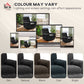Power Recliner Chair, Fabric Upholstered Recliner Chair with USB Ports, Swivel and Rocking Function, Footrest, Black