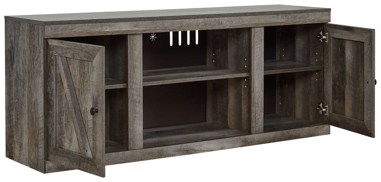 Wynnlow - LG TV Stand w/Fireplace Option - Gray
