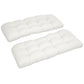 Set of 2 Patio Bench Replacement Cushions, 2 Seater Outdoor Loveseat Cushion Seat Pad, 43" x 19" x 3", Cream White