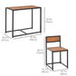 Industrial 3-Piece Dining Set for 2