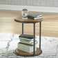 Fridley - Brown / Black - Round End Table