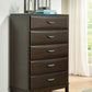 Vanmore - Dark Brown - Five Drawer Chest