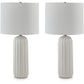 Clarkland - White - Ceramic Table Lamp (Set of 2)