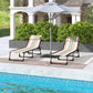 2pcs Folding Lounge Chair, Adjustable Chaise Lounge with Headrest, Reclining Lounger Cot for Camping, Multi-colored