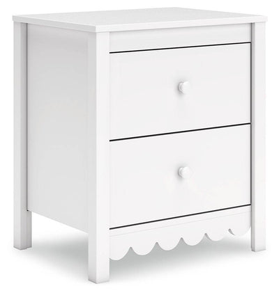 Hallityn - White - Two Drawer Night Stand - Forward Furniture