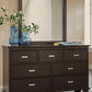 Covetown - Dark Brown - Dresser And Mirror