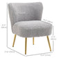 Lounge Chair for Bedroom Living Room Chair with Soft Upholstery and Gold Legs Charcoal Grey