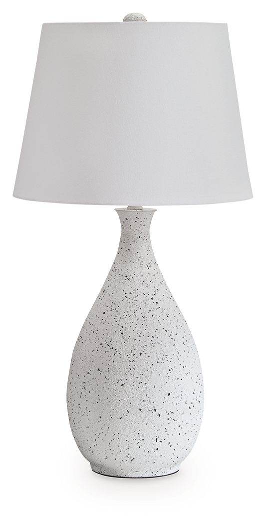 Wyattford - Metal Table Lamp - White / Black