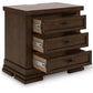 Taffenbrook - Medium Brown - Three Drawer Night Stand - Forward Furniture