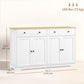 Sideboard Buffet Cabinet with Drawers - White