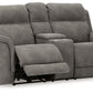 Next-Gen Durapella - Reclining Power Loveseat With Console