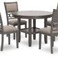 Wrenning - Gray - Dining Room Table Set (Set of 5)