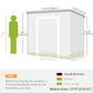 8' x 4' Resin Outdoor Storage Shed with Floor, Window, Lockable Doors and Vents for Backyard Patio Lawn, Light Grey