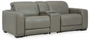 3 Pc. Power Reclining Sectional With Storage Console
