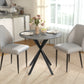 31.5" Round Industrial Dining Table - Distressed Grey