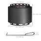 Smokeless Fire Pit, Portable Wood Burning Firepit with Poker for Garden Camping Bonfire Party, Metal, Black