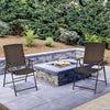 Outdoor Wicker Dining Chair Set of 2, 2 Pieces Rattan Foldable Chair with Steel Frame for Garden, Backyard, Porch, Brown