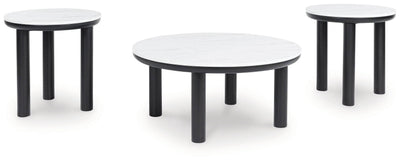 Xandrum - Black / White - Occasional Table Set (Set of 3) - Forward Furniture