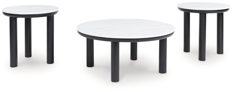 Xandrum - Black / White - Occasional Table Set (Set of 3) - Forward Furniture