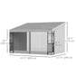 10' x 13' Wall Pergola, Outdoor Gazebo with 2 Curtains and 2 Nettings, UV Resistant, for Patio, Deck, Light Grey