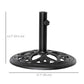 25lbs Cast Iron Round Patio Umbrella Base Stand, Umbrella Holder for Outdoor, Patio, Garden, Deck and Beach, Fit Dia. 1.5", 2" Pole, Black