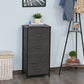 Linen Drawer Cabinet Organizer Storage Dresser Tower with 4 Removable Drawer Metal Frame Adjustable Feet for Living Room, Kitchen, Bathroom, Black