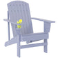 Classic Adirondack Chair Muskoka Chair, Garden Deck Chair with Cup Holder for Patio, Indoor, Backyard, Grey