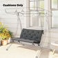 Porch Swing Cushion Garden Bench Cushion with Backrest, Non-Slip 2-seater Soft Pad, Swing Chair Mat Replacement for Indoor and Outdoor, 39.4" x 38.6", Dark Grey