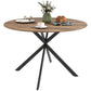47" Round Industrial Dining Table for 4 - Dark Brown