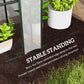 Lean-to Greenhouse with 3 Tier Shelves, Mini Greenhouse with 3 Roll-Up Doors for Indoor Outdoor, White