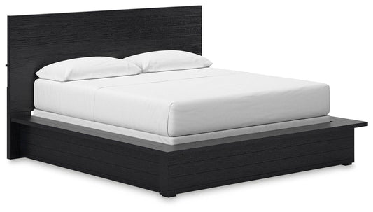 Londer - Black - California King Panel Bed - Forward Furniture