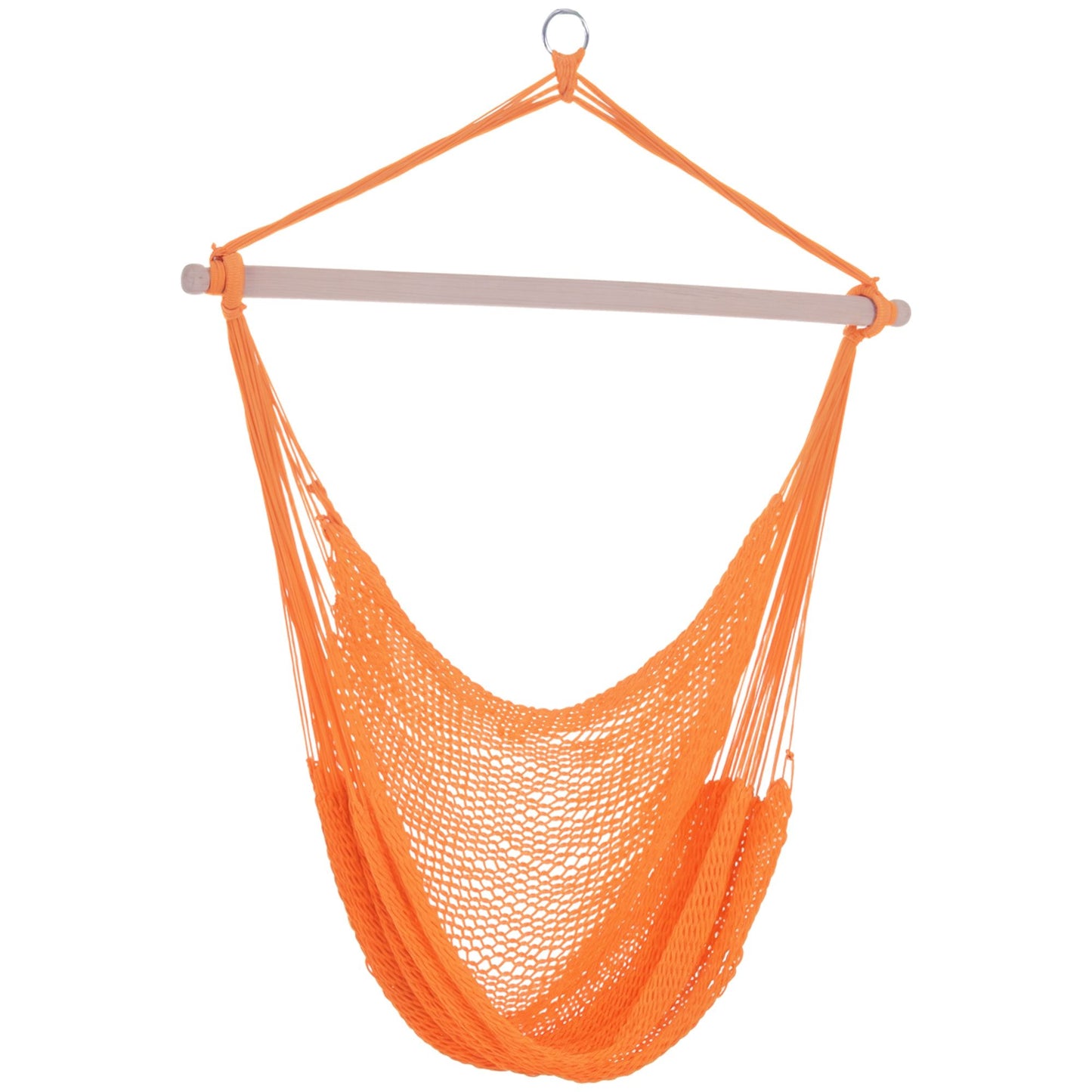 Portable Hammock Chair, Hanging Woven Hammock Swing Chair Sleeping Bed for Outdoor Garden Yard Camping, Orange