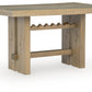 Lasinger - Rectangular Dining Room Counter Table - Light Brown