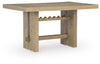 Lasinger - Rectangular Dining Room Counter Table - Light Brown