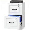 2-Drawer Vertical Filing Cabinet with Lock - White