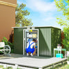 9' x 4' Garden Metal Storage Shed Outdoor Equipment Tool Box with Foundation Kit, Ventilation & Doors, Light Green