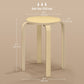 Round Stackable Chairs Set of 6, 18-Inch Backless Stacking Stools for Kitchen, Dining Room, Office, Outdoors