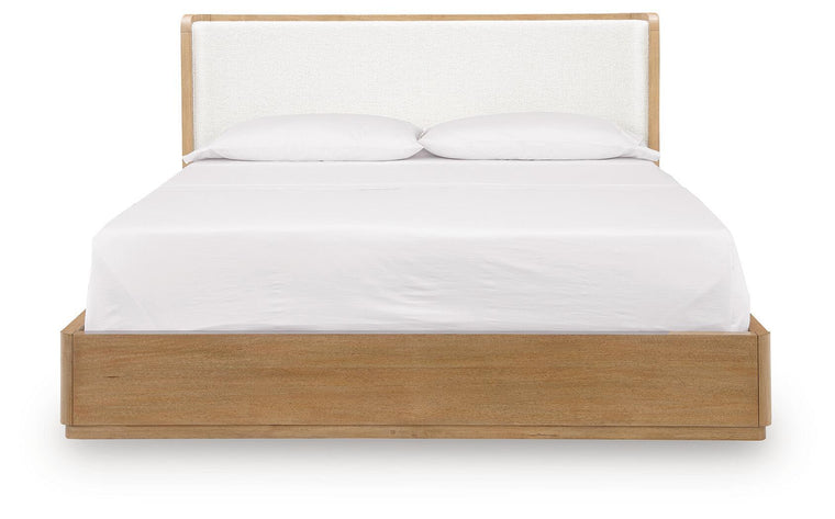 Pamaria - King Upholstered Bed - Light Brown