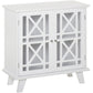 Sideboard Cabinet with Fretwork Doors - White