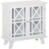 Sideboard Cabinet with Fretwork Doors - White